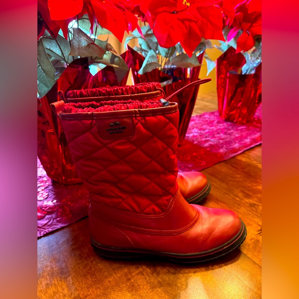Red Coach Winter Boots